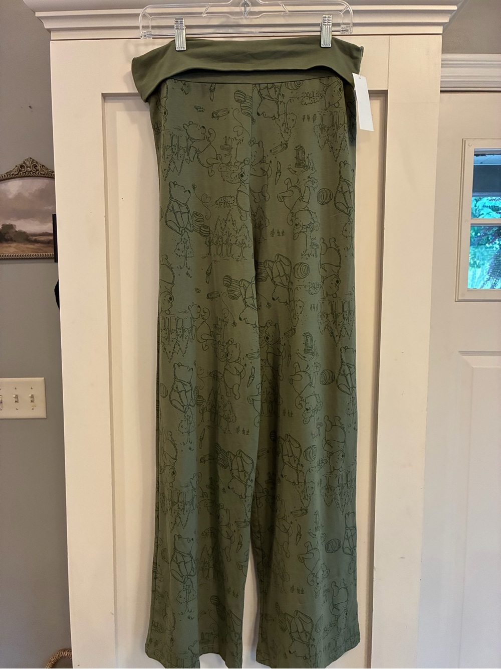 Disney Olive Green Wide-Leg Pants Winnie the Pooh